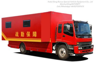 China ISUZU Outdoor Mobile Camping Truck With Living Room for sale