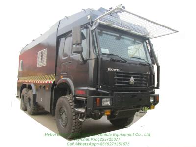 China Todas las ruedas de HOWO eliminan modificar para requisitos particulares del camión del canon del agua de la policía del Anti-alboroto del camino 6X6 en venta