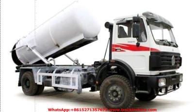 China Beiben Septic Tanker Vacuum Truck / Sewer Cleaning Vehicles WhatsApp:+8615271357675 for sale