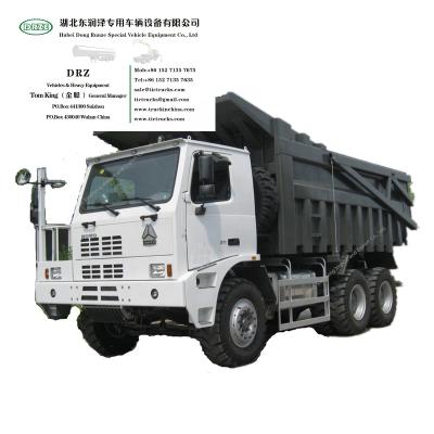 China Camión de volquete de la U-caja del camión volquete de mina de Sinotruk HOWO 70ton WhsApp: +8615271357675 en venta