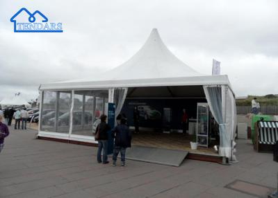 中国 Waterproof White High Wind Resistant Transparent Pagoda Party High Peak Tents For Events 販売のため