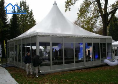 Chine Tente de canopée de pagode en tissu blanc en PVC avec traitement de surface galvanisée à chaud à vendre