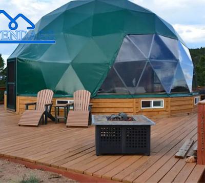 China Aluminum Alloy Frame Garden Igloo Hotel Geodesic Glass Dome Tents Glamping zu verkaufen
