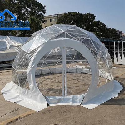 中国 Outdoor Luxury Transparent Igloo Roof Glamping PVC Geodesic Dome Hotel Tent 販売のため