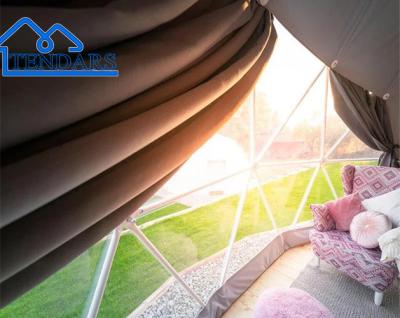 中国 6m 6-8 Person Transparent Glamping Hotel Igloo Geodesic Dome Tent For Outdoor Activities 販売のため