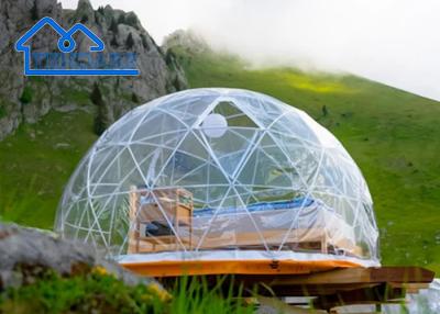 China Bubble House With Steel Frame Dining Outdoor,16ft Round Trampoline ,Inflatable Dome Glamping Tent For Sale à venda
