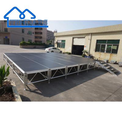 China Customizable Shape Aluminum Stage Wedding Stage Event Stage System With Roof Truss For Concert Etc for sale