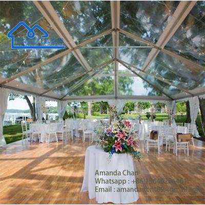 China Outdoors Customized Size Clear Pvc Party Tent Marriage Wedding Events Glass Tent en venta