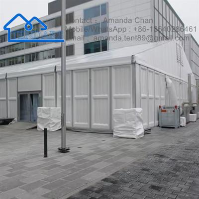 China Best Price Aluminum Steel Sandwich Wall Warehouse Tent For Storage With Custom Door for sale
