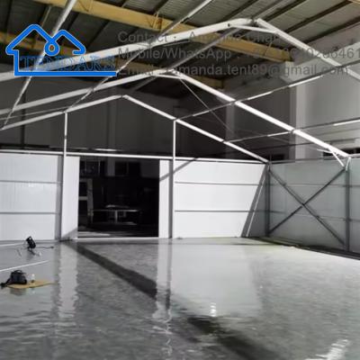 中国 簡単にインストールできるモジュール式耐火性 オーダーメイド 大型工業倉庫 屋外 倉庫テント 販売のため
