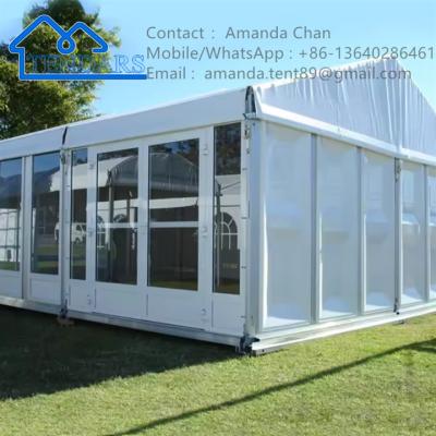 China Outdoor White Catering Festival Tent Wedding Marquee Tents For Sale With Glass Wall for sale