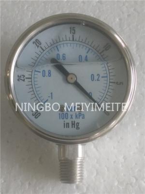 China Stainless Steel Vacuum Pressure Gauge Roll Ring Bezel Vacuum Pressure Gage for sale