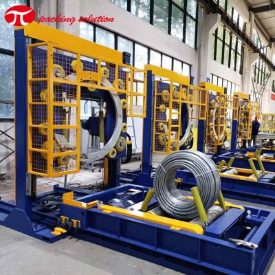 China Chaîne d'emballage en acier adaptée aux besoins du client de bobine avec empiler le système et décharger le système for sale