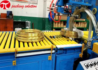 China Customized automatic copper coils packing line with weighing and wrapping machine for sale