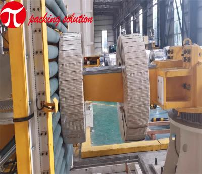 China Stretch Film Steel Coil Wrapping Line ID 508mm Labor Saving for sale