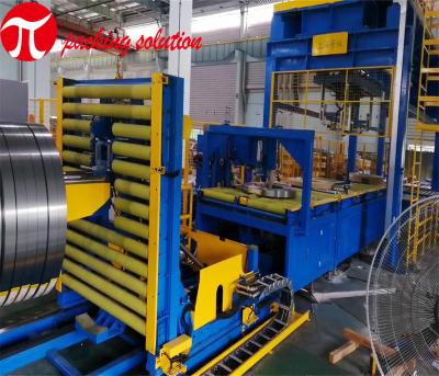 China Línea de envasado de acero completamente automática de la bobina de la embaladora de la bobina de la carretilla energía baja en venta