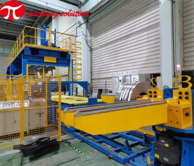 中国 Jinglinの冶金の企業のための横のコイルの包む機械幅70mm-300mm 380V 販売のため