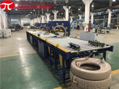 China Easy Opertation Horizontal Tyre Packaging Machine GW300 1.5kw With Motor Conveyor for sale