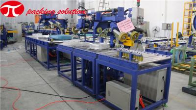 China GW300 Horizontal PLC Control Bearing Stretch Wrapping Machine With Conveyor 3m/Min for sale