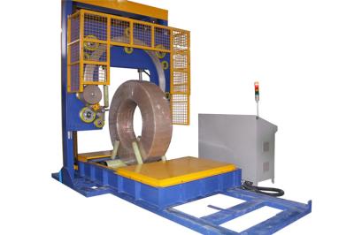 China Automatic Vehicle Tire Packing Machine Heavy Loading GD600 7.5KW With Trolley for sale