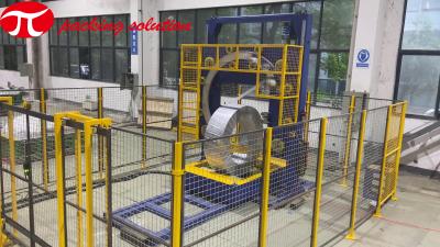 China Jumbo Aluminium Coil Automatic Stretch Wrapping Machine PLC Control 700-2000mm Width for sale