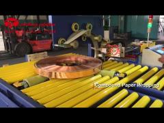 Horizontal copper coil packaging machine
