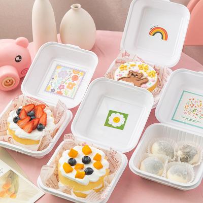 China custom biodegradable sugar cane bagasse donut pastry cake packaging food container eco friendly sugarcane burger box for sale