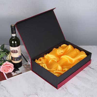 China Custom Flip Cover Wine Packaging Boxes Single Red Wine Box Gold Stamping à venda