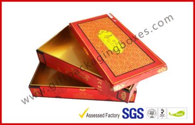 China Red Matt Customized Hard Board Gift Packaging Boxes with Embossing , Hot Stamping LOGO for sale