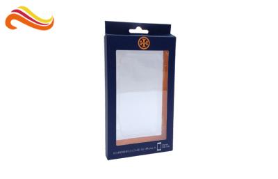China Coated Paper Card Board Packaging Boxes With Clear Window For Cellphone Case for sale