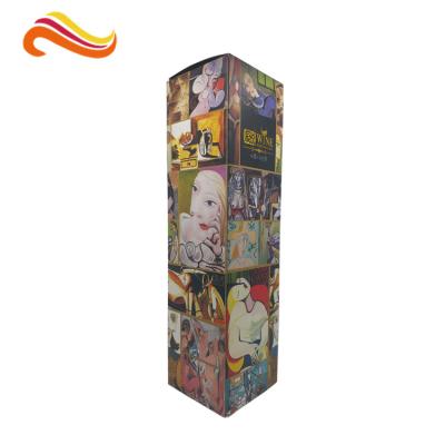 China Silver Foil Logo Cardboard Wine Bottle Gift Box Packaging CMYK Printing With Ribbon for sale