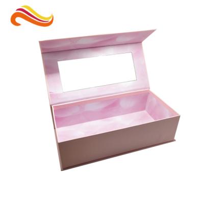 China Magnetic Closure Custom Paper Packaging Box Matt Lamination Printing With Window for sale