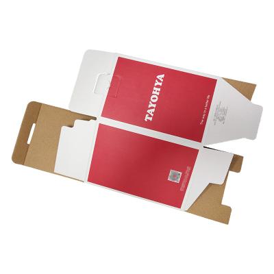 China Custom Printed Corrugated Paper Box ,Cosmetic Packaging Mailer Box Red color for sale