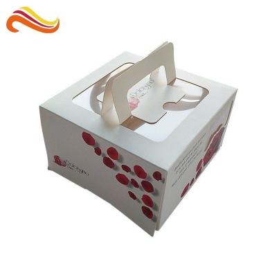 China Fancy Printed Cardboard Cheese Cake Gift Boxes With PVC Plastic Window for sale