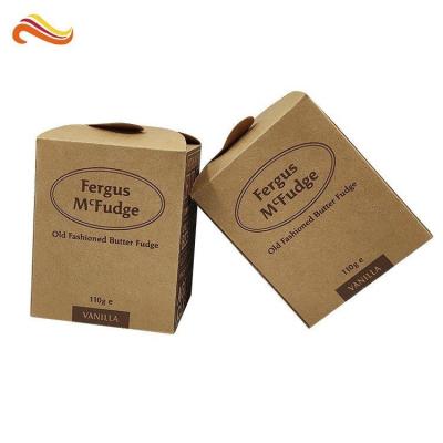 China Offset Printing Ivory Board Kraft Paper Box For Handmade Fudge for sale