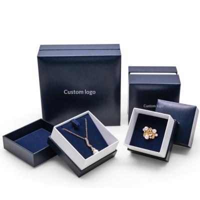 China Luxury Paper Jewelry Box Set Leatherette Paper Gift Jewelry Box for sale