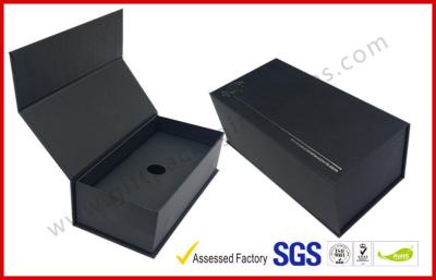 China Black High End Embossed Paper Boxes Magnetic E-Cigar Packaging for sale
