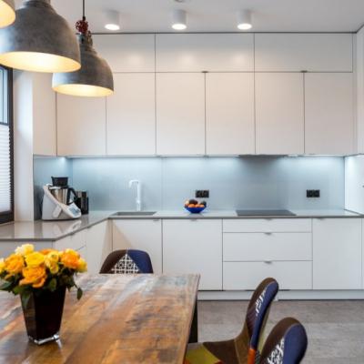 Китай Самый последний современный дизайн u формирует шкаф стены кухни высокого лака лоска современный для квартиры виллы домашней продается