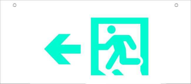 Polaris Series Copper Free Aluminium LED Emergency Exit Light Epoxy powder coating 6