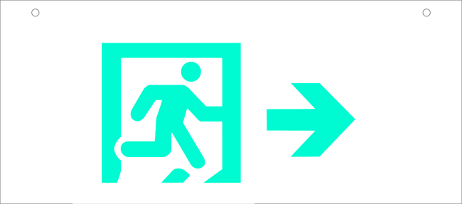 Polaris Series Copper Free Aluminium LED Emergency Exit Light Epoxy powder coating 7