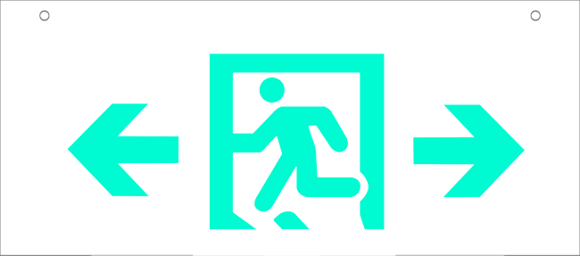 Polaris Series Copper Free Aluminium LED Emergency Exit Light Epoxy powder coating 8