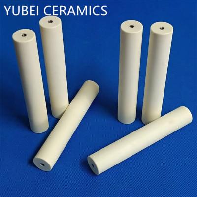 China Automotive Alumina Ceramic Parts , Ivory 99% Aluminum Oxide Rod With Inner Thread for sale