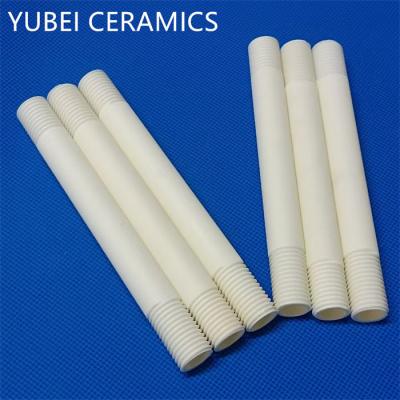 China Insulating Alumina Ceramic Tubes Low Corrosion 99% Al2O3 Ceramic Threaded Rod for sale