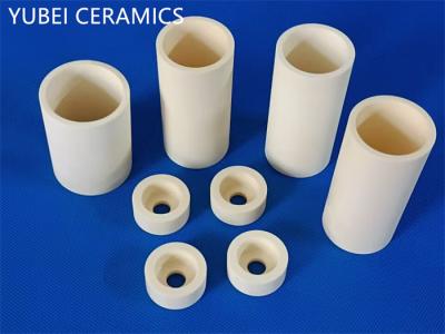 China 1600℃ Refractory Ceramic Tubes Yellow 99% Alumina Ceramic Sleeves for sale