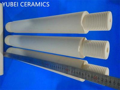 China Elfenbeinfarbene elektrische Keramikstäbe 3,85 g/cm3 Isolierende Keramikstäbe mit Aluminiumoxidgewinde zu verkaufen