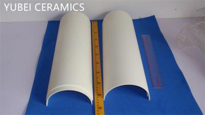 China Semicircle Ceramic Insulation Tube White / Ivory Ceramic Sleeve Bushing for sale