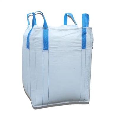 China Waterproof PP FIBC Baffle Bag Flat Bottom 1 Ton For Sand / Cement for sale