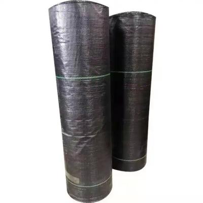 China 100% Polypropylene Woven Geotextile Fabric Black Agricultural Weed Mat for sale