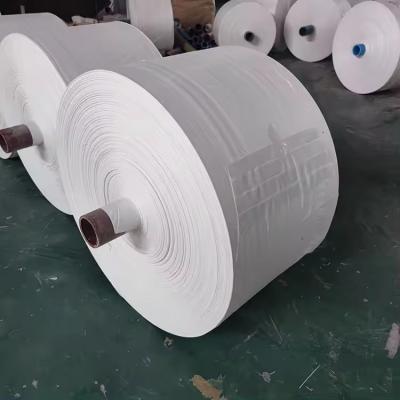 China Rollo de tela tejida de PP impermeable para bolsa de arena 40gm-170gm personalizado en venta