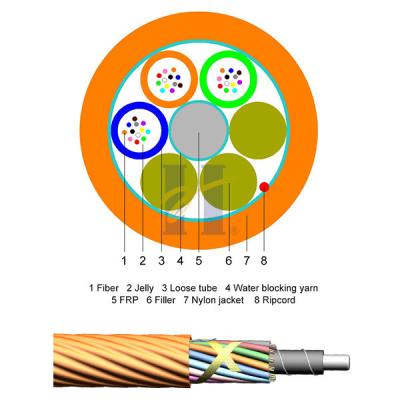 China FTTH G657A1 36 Core Fiber Optic Cable PA12 Fiber Internet Wire for sale
